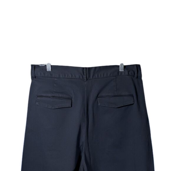 Zara Women's Pants Blue High Waisted Stretch Pleated Wide Leg Chinos Trousers XL - Picture 7 of 9